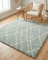 Cozy Haven Shag Collection Area Rug - Serenity (Sage Green) Square Sage Green  lifestyle 62