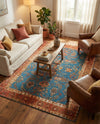 Patio Heritage Collection Area Rug -  Pavilion Rectangle Navy Blue  lifestyle 15