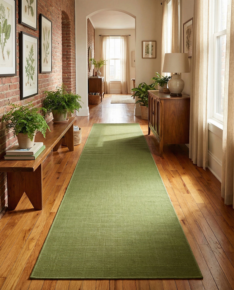 Soho Elegance Collection Area Rug - Chelsea (Green) Runner Green  lifestyle 62