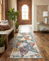 Jewel Oasis Collection Area Rug -  Topaz Runner Multi  lifestyle 68