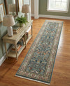 Persian Elegance Collection Area Rug -  Kerman (Blue) Runner Blue  lifestyle 37