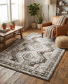 Savannah Elegance Collection Area Rug -  Tybee (Gray) Rectangle Gray  lifestyle 29