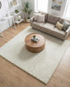 Cozy Comfort Shag Collection Area Rug - Haven (White) Square White  lifestyle 75