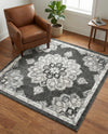 Beverly Grove Collection Area Rug - Melrose (Charcoal) Square Charcoal  lifestyle 22