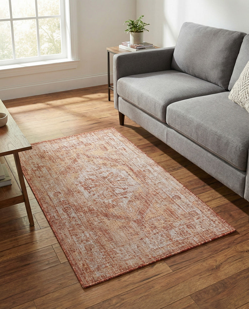 Patio Heritage Collection Area Rug -  Augusta (Rust Red) Rectangle Rust Red  lifestyle 22