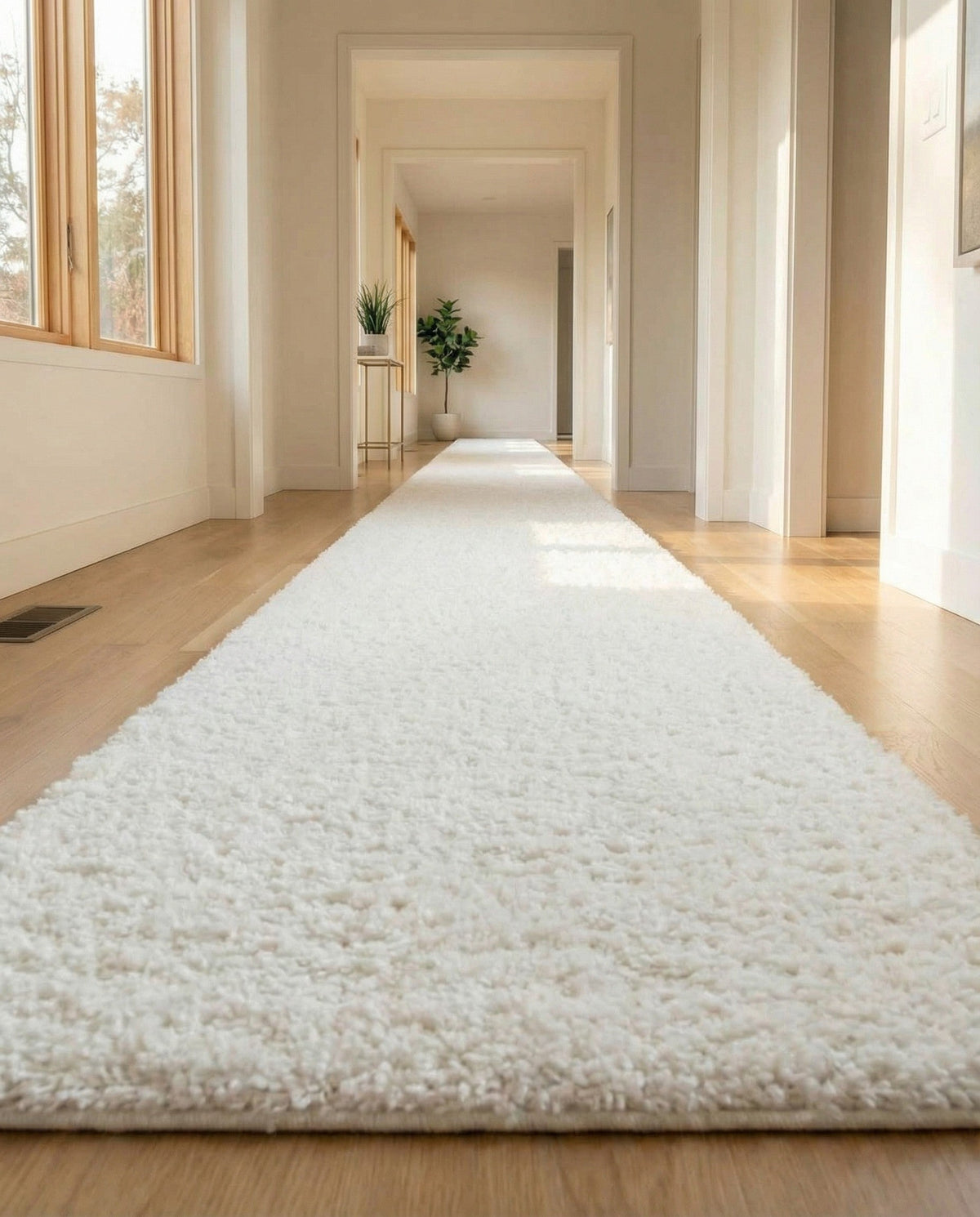 Alpine Plush Collection Area Rug -  Cortina (White) Runner White  lifestyle 91