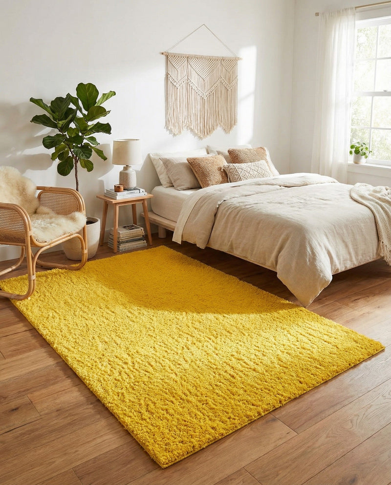 Plush Oasis Collection Area Rug - Serenity (Tuscan Sun Yellow) Rectangle Tuscan Sun Yellow  lifestyle 22