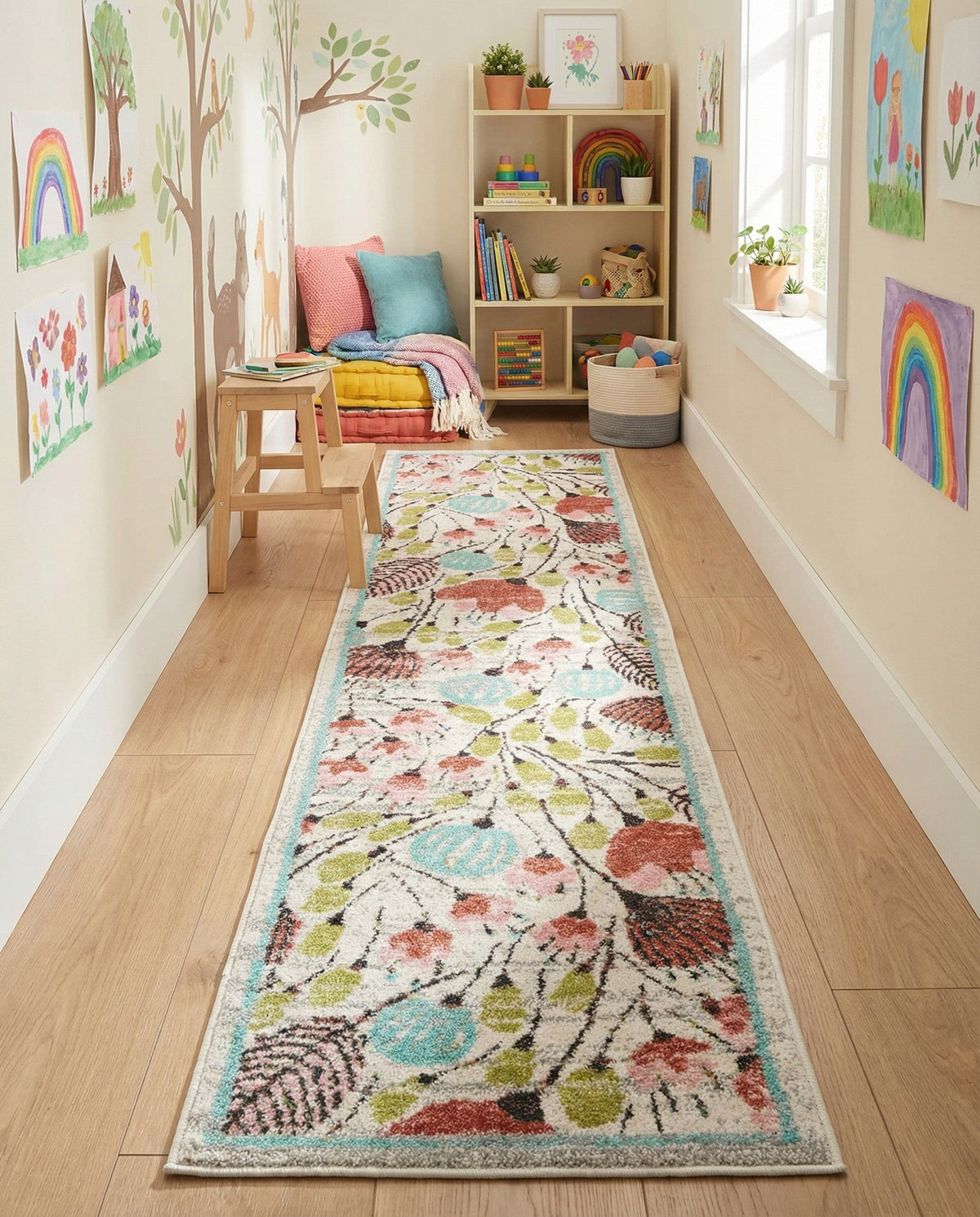 Wonder Tykes Collection Area Rug -  Fantasy Runner Ivory  lifestyle 70