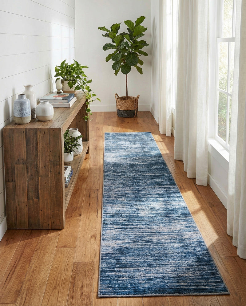 Sahara Essence Collection Area Rug - Oasis (Blue) Runner Blue  lifestyle 65