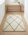Zouina Berber Wool Collection Area Rug - Atlas Rectangle Ivory and Black  lifestyle 12