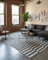 Soho Elegance Collection Area Rug -  Hudson (Dark Gray) Rectangle Dark Gray  lifestyle 5