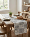 Thar Cotton Collection Area Rug - Serengeti Table Runner Ivory  lifestyle 12