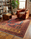 Bazaar Chic Collection Area Rug -  Taroudant Rectangle Rust Red  lifestyle 9