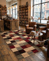 Bistro Lounge Collection Area Rug - Espresso Rectangle Multi  lifestyle 28