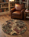 Bistro Lounge Collection Area Rug -  Piccolo Round Beige  lifestyle 81