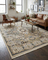 Persian Elegance Collection Area Rug -  Shiraz Rectangle Ivory  lifestyle 55