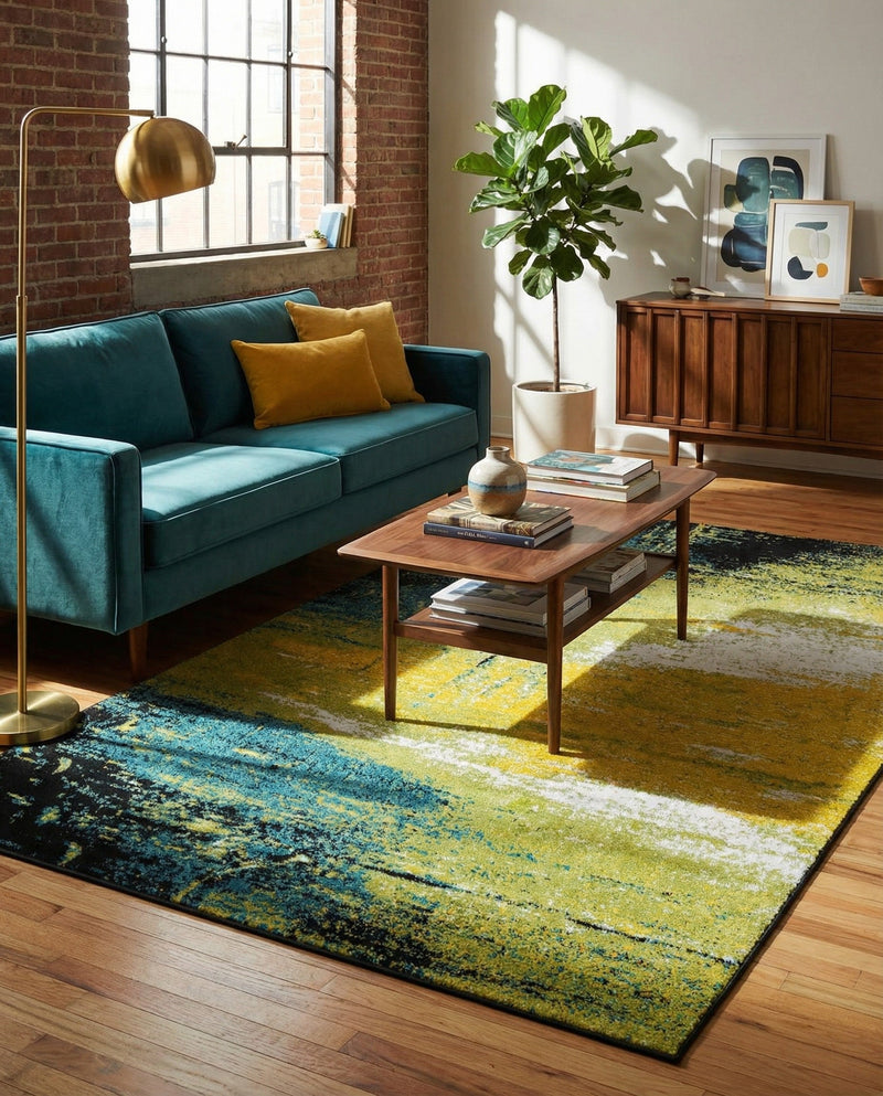 Venetian Elegance Collection Area Rug -  Chioggia Rectangle Light Green  lifestyle 18