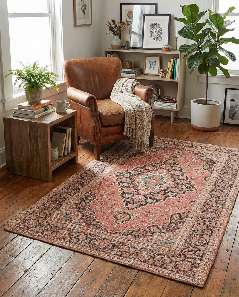 Savannah Threads Collection Area Rug -  Chihuahuan Rectangle Red  lifestyle 9