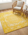 Georgetown Rugs Collection Area Rug - Dupont (Yellow) Square Yellow  lifestyle 57