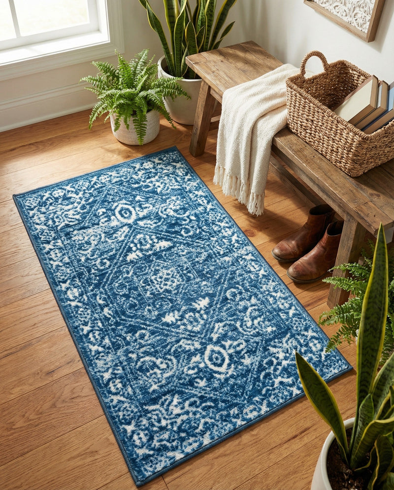Charleston Elegance Collection Area Rug - Harborview Rectangle Blue  lifestyle 57
