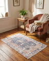 Bazaar Chic Collection Area Rug -  Rabat Rectangle Navy Blue  lifestyle 6