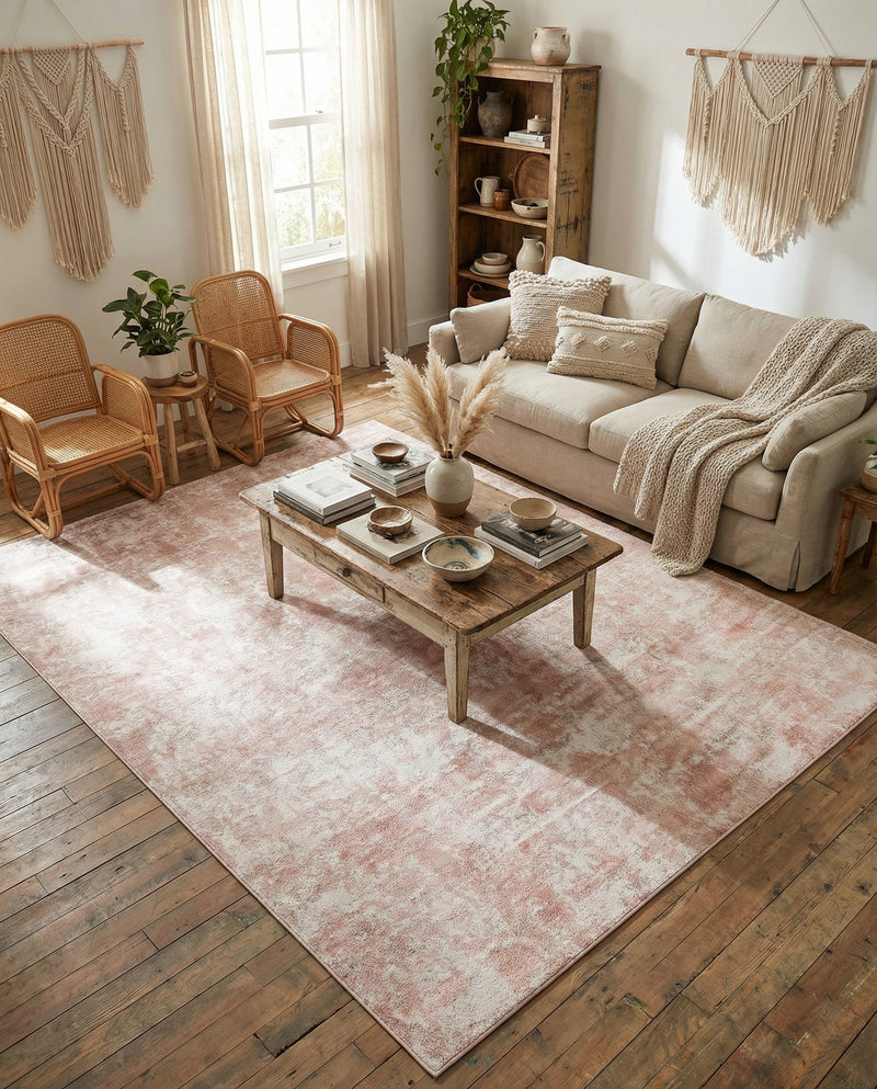 Luminara Sands Collection Area Rug - Elysium (Carnation Pink) Rectangle Carnation Pink  lifestyle 9