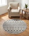 Savannah Pergola Collection Area Rug -  Pergola (Gray) Round Gray  lifestyle 89