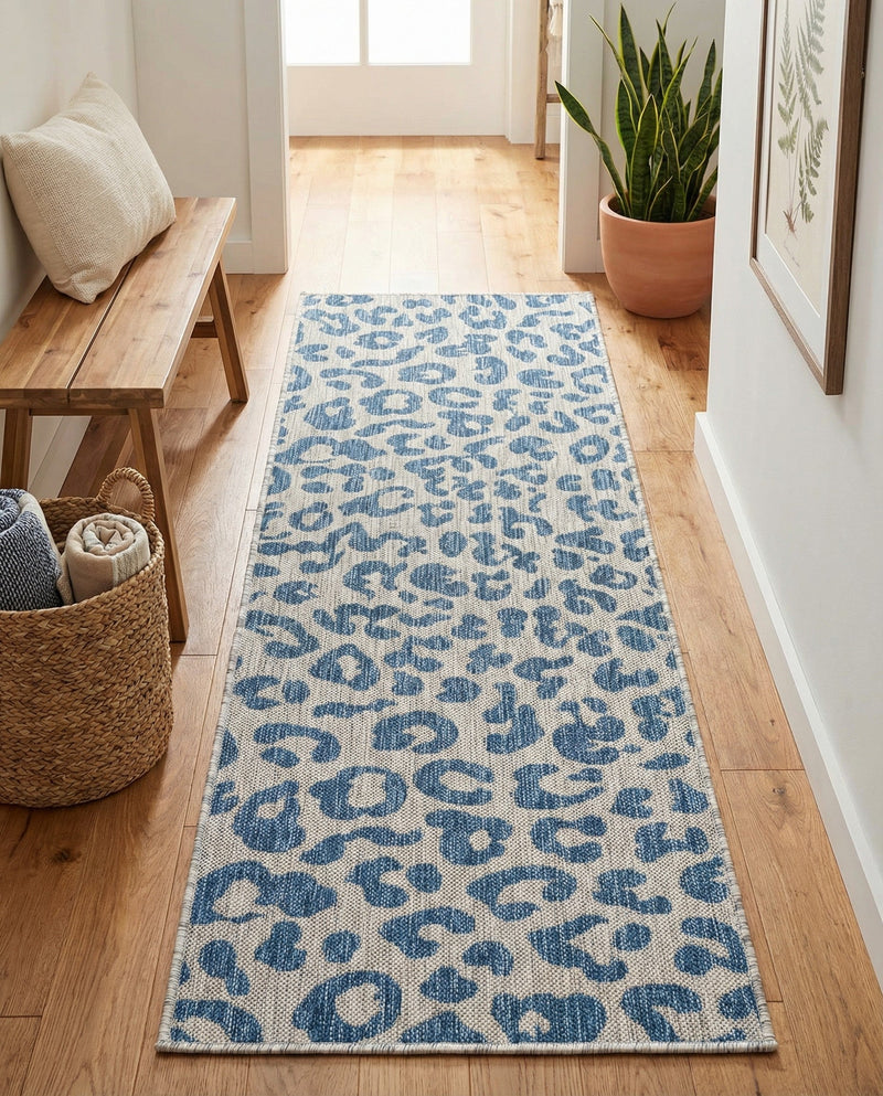 Savannah Escape Collection Area Rug -  Amazon (Blue) Runner Blue  lifestyle 42