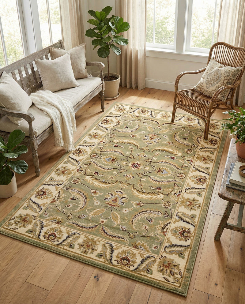 Jaipur Elegance Collection Area Rug -  Lal Rectangle Green  lifestyle 31