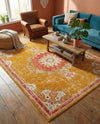 Brighton Terrace Collection Area Rug - Hove (Gold) Rectangle Gold  lifestyle 29