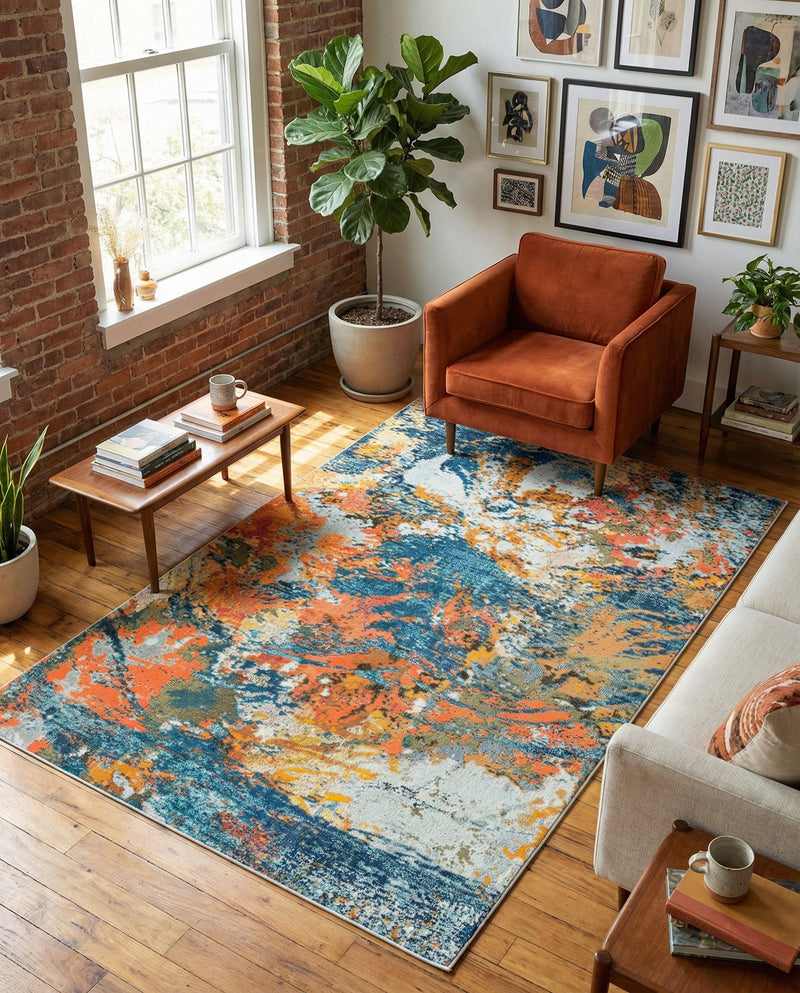 Colorburst Oasis Collection Area Rug -  Chroma Rectangle Multi  lifestyle 16