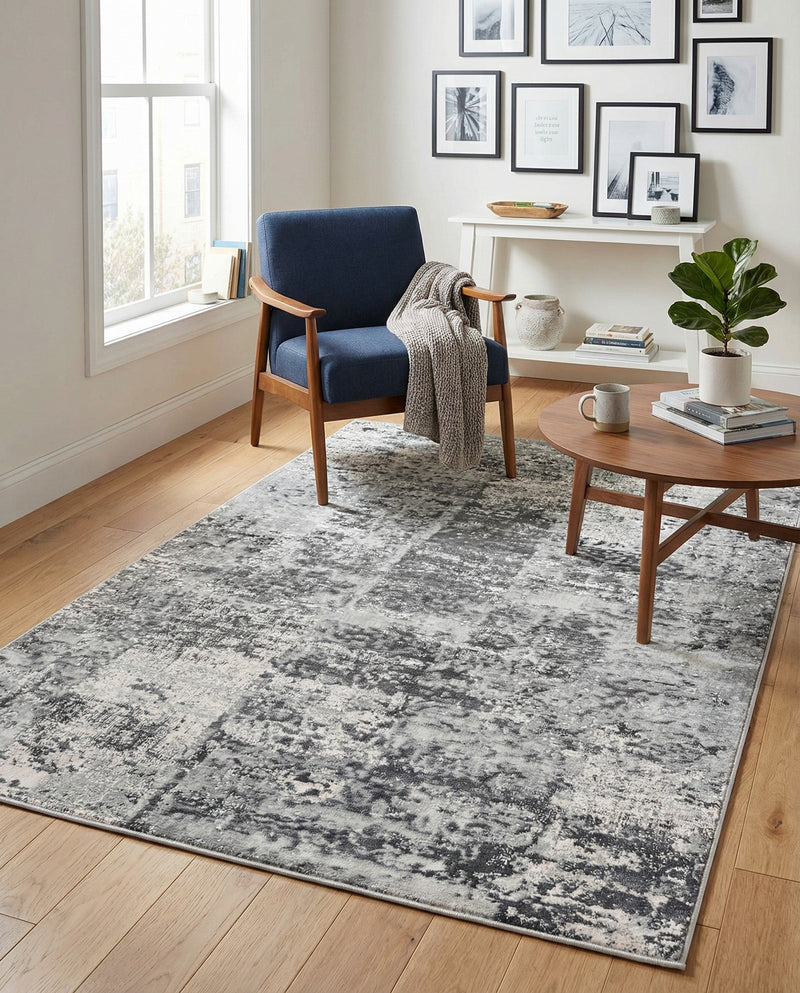 Bloomsbury Elegance Collection Area Rug -  Belgravia Rectangle Gray  lifestyle 63