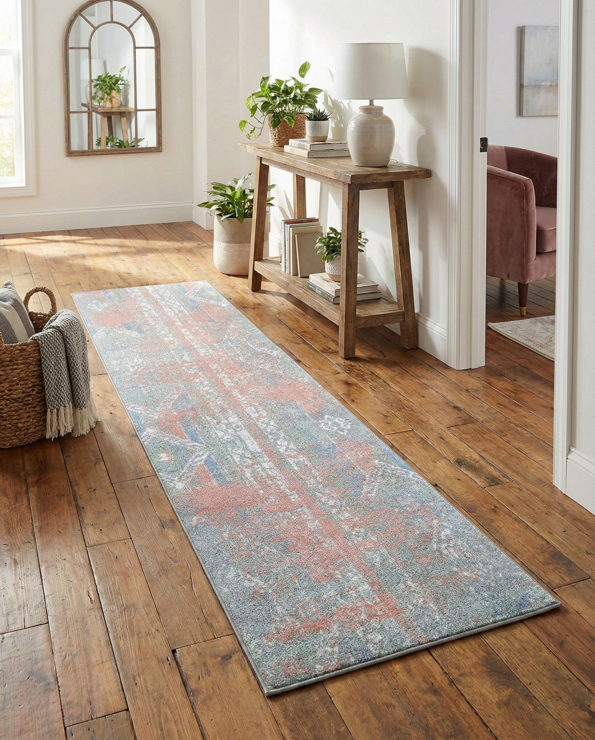 Aegean Elegance Washables Collection Area Rug -  Zakynthos Runner Multi  lifestyle 74