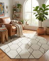Trellis Mosaic Collection Area Rug - Arborville (Ivory) Octagon Ivory  lifestyle 91