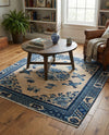 Bazaar Chic Collection Area Rug -  Casablanca Square Ivory and Blue  lifestyle 47