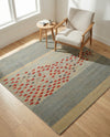 Zagros Oasis Collection Area Rug -  Kermanshah Square Blue  lifestyle 66