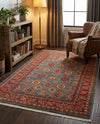 Persian Elegance Collection Area Rug -  Nain Rectangle Light Blue  lifestyle 11
