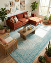 Dover Terrace Collection Area Rug - Marina (Aqua) Rectangle Aqua  lifestyle 15