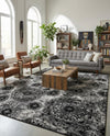 Riviera Elegance Collection Area Rug -  Monaco (Black) Rectangle Black  lifestyle 12