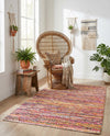 Zigzag Marina Collection Area Rug - HarborStripes Rectangle Multi  lifestyle 42