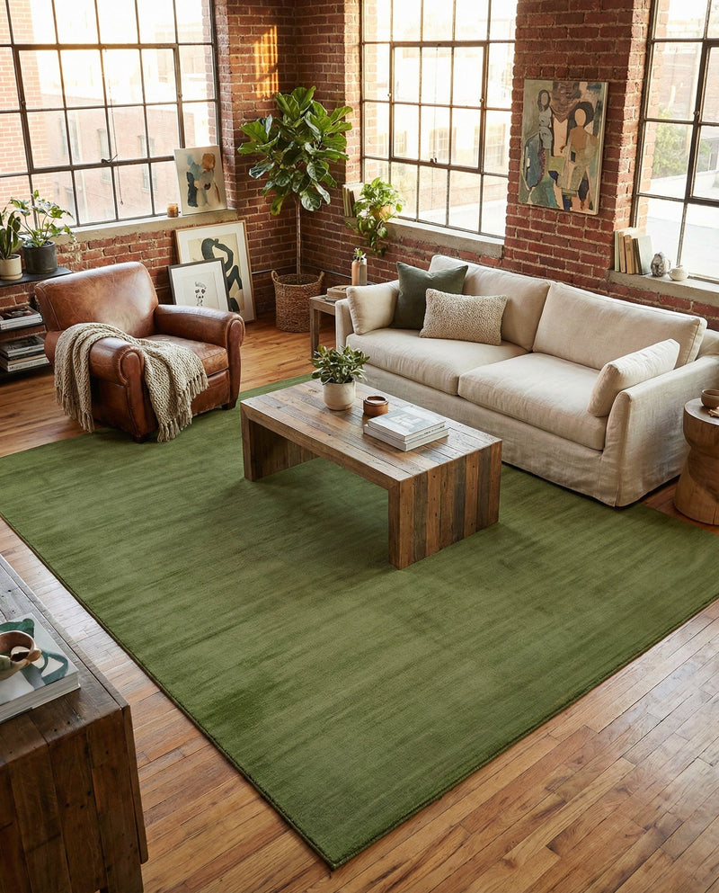 Soho Elegance Collection Area Rug - Chelsea (Green) Rectangle Green  lifestyle 23