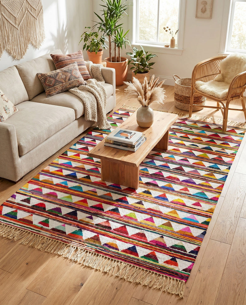 Tulum Trellis Collection Area Rug - Mysore Rectangle Multi  lifestyle 10