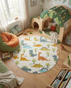 Wonder Tykes Collection Area Rug -  Pastiche Round Ivory  lifestyle 49