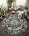 Georgetown Rugs Collection Area Rug - Dupont (Dark Gray) Round Dark Gray  lifestyle 65