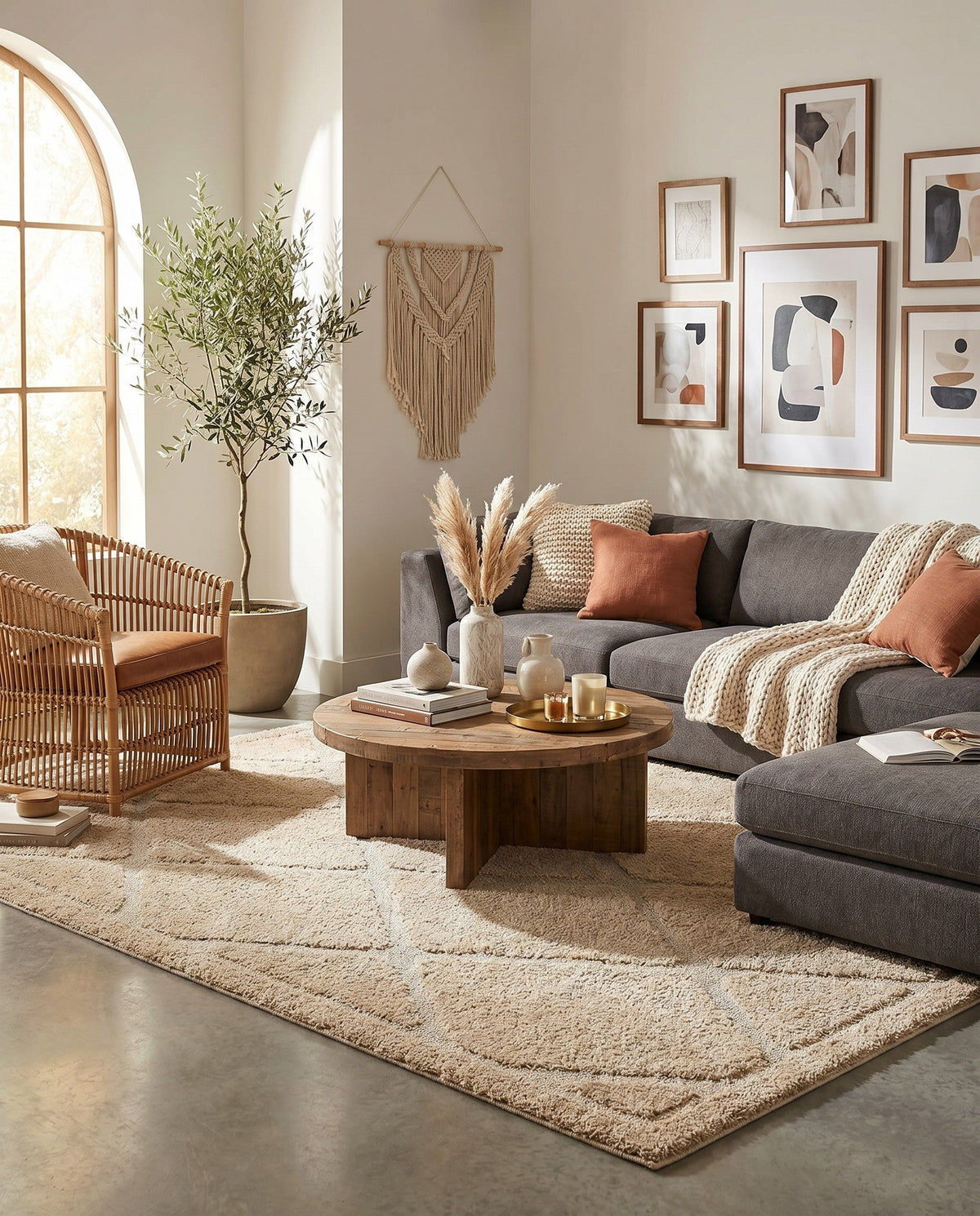 Trellis Haven Collection Area Rug - Havenwood Rectangle Beige  lifestyle 40