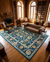 Adriana Terrace Collection Area Rug -  Positano (Navy Blue) Rectangle Navy Blue  lifestyle 7