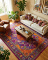 Caribbean Cove Collection Area Rug -  Mustique Rectangle Fuchsia  lifestyle 23
