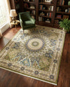 Persian Elegance Collection Area Rug -  Hamedan (Green) Rectangle Green  lifestyle 9