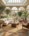 Woven Seaside Elegance Collection Area Rug - Coastline Round Natural  lifestyle 79