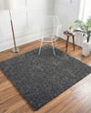 Cozy Comfort Shag Collection Area Rug - Haven (Pebble Gray) Square Pebble Gray  lifestyle 57